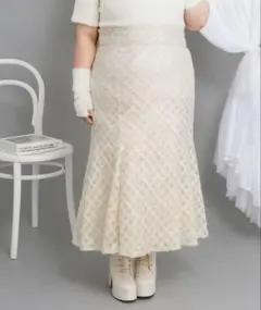 Dear My Love Whip ラメツイードチェックマーメイドスカート