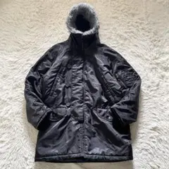 【美品】SIX-STAR N-3B フライトジャケット ナイロン 黒 L