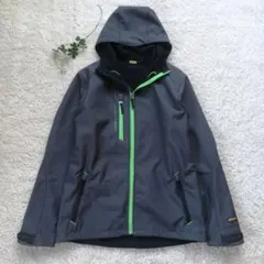 ブラックラダー　グレー×グリーン　防風防水ジャケット　作業着　アウトドア