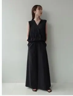 美品　noble 【ELENI】プリーツバルーンブラウス 結婚式　入学式　卒業式