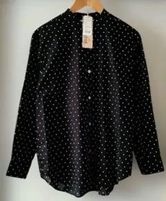 新品未使用＊MidiUmi ミディウミ＊ドット柄バンドカラー ブラウス