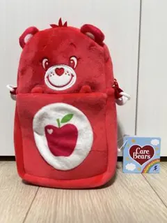 ケアベア　ぬいぐるみショルダーバッグ 赤　スマホケース　ポーチ