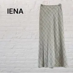 IENA イエナ ロングスカート ウィンドウペンチェック 日本製 Aライン 春服