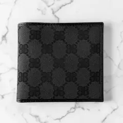 展示品 バレンシアガ グッチ ハッカー プロジェクト 二つ折り財布 ブラックのサムネイル