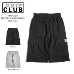 PRO CLUB カーゴショーツ ブラック スウェットパンツ ハーフパンツ