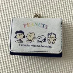 PEANUTS スヌーピー 三つ折り財布　ブルー　ホワイトのサムネイル