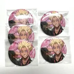 ブルーロック展　トレーディングホログラム箔押し缶バッジ　士道龍聖5点セット