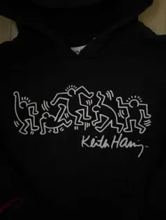 L(10/12) Keith Haring ブラックパーカー
