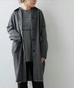 pual ce cin リネンロングコート ハンドメイドリバーロングコート | PUAL CE CIN(ピュアルセシン