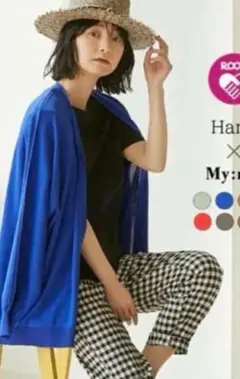 My:niaxHana ドルマンゆるカーデMブルー