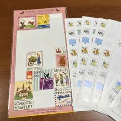 切手風シール 動物 鳥 シール 8枚 まとめ売り