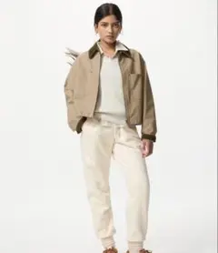 ユニクロ　ヒートテックボアスウェットパンツ　オフホワイト