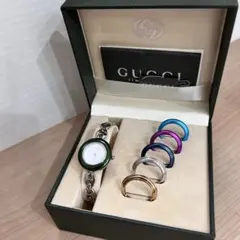 美品】GUCCI グッチ チェンジベゼルウォッチ 腕時計 箱・保証書付き