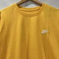 新品　ナイキ ワンポイント 刺繍ロゴ Tシャツ イエロー 黄色 XL NIKE