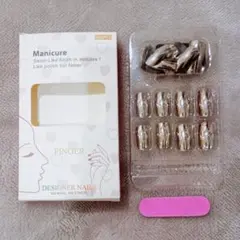 【 SHEIN ネイルチップ 】新品未使用 メタリック シルバー つけ爪 韓国風