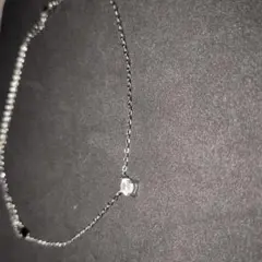 シルバー クリスタル ネックレス