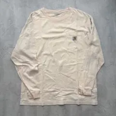 【Carhartt】ポケ付き ロングスリーブTシャツ ブリーチフェード Lサイズのサムネイル