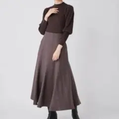 FRAY I.D. リブニットワンピース チェック fwno214511