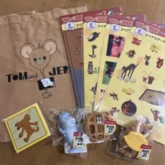 トムとジェリー Happyくじ マスコット、トートバッグ、コースター、ステッカー