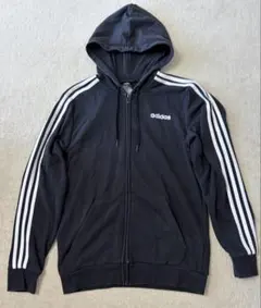 adidas アディダス ジップアップパーカー ブラック L
