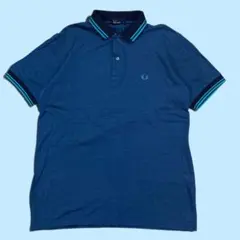FRED PERRY フレッドペリー 半袖 ポロシャツ M ブルー メンズのサムネイル