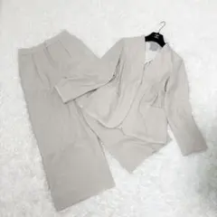 花子様専用LEPSIM パンツスーツ ノーカラージャケット ワイドパンツ Mのサムネイル