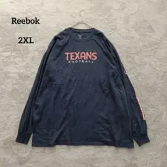 リーボック ロンT 長袖 Tシャツ ロゴ 紺 2XL オーバーサイズ 希少サイズ