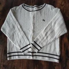 ホワイト ケーブルニット カーディガン 61-67