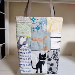少し小さめ手作りトートバック(ミナペルホネン、クロッチ君)