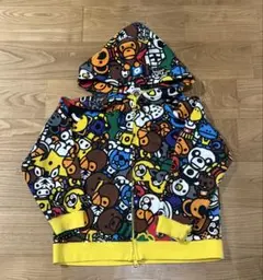 BAPE KIDS☆エイプ☆マイロ☆パーカー☆トレーナー140 A BATHING APE パーカー BABY MILO PULLOVER HOODIE キッズ 子供