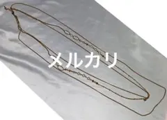 ネックレス 三連 チェーン ゴールド