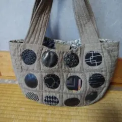 パッチワーク グラニー バッグブラウン系