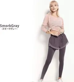 [Teddy]ショートパンツ一体型レギンス レディース 薄手 吸汗速乾