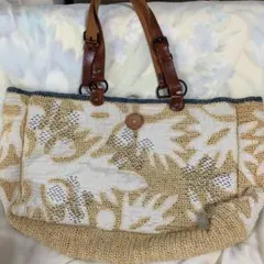 ジャマンピュエッシュ　ラフィア横型トートバッグのサムネイル