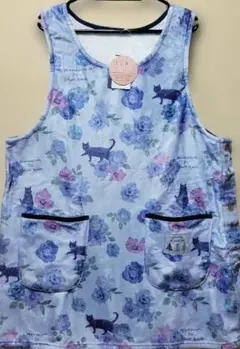 ✿KOSUGURU エプロン 猫 花柄 ふんわりもこもこ 新品