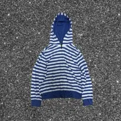 00s RalphLauren ボーダー ジップパーカー S y2k 平成