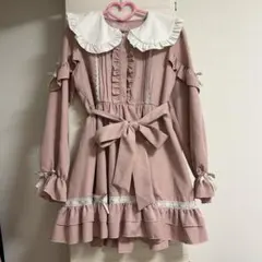 ディアマイラブ 長袖ワンピース ピンク