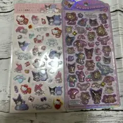 サンリオキャラクター ラメ入りシール2シート