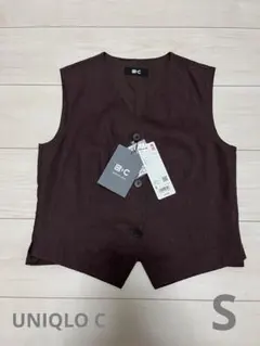 ユニクロC プレミアムリネンベスト XXL ブラック UNIQLOC 未開封品