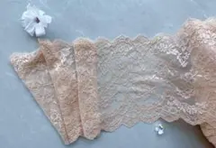 №89 花柄ストレッチレース　肌色