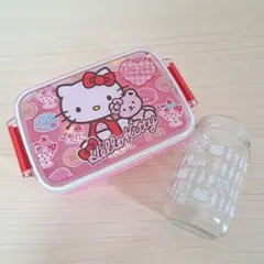 【希少】ハローキティ お弁当箱 2012年製 (おまけでコラボガラス瓶付き)