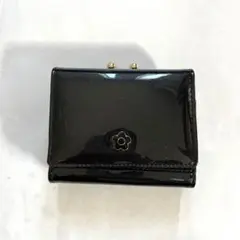 ♡美品♡ MARY QUANT エナメルレザー ミニウォレット 黒ブラックのサムネイル