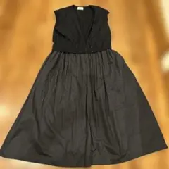 Mao made ノースリーブ ブラックロングワンピースのサムネイル