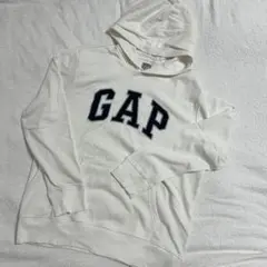 【GAP】GAPパーカー 薄手 フーディー ホワイト 長袖 L