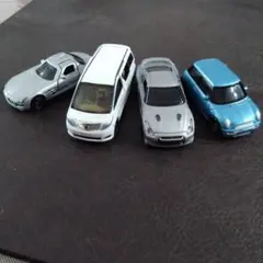 ミニカーセット シルバー・ホワイト・グレー・青