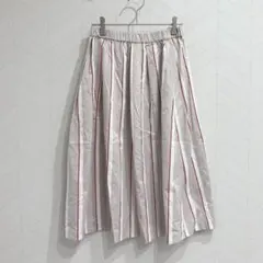 Y534 トゥモローランド　フレアスカート　コットン　ミモレ丈　ウエストゴム　M