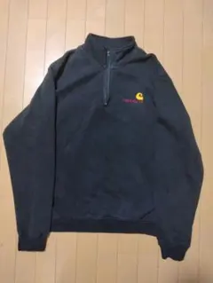 早い者勝ち︎ Carhartt ハーフジップ パーカー ブラック