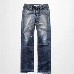 ユニクロ スキニーフィットデニム 色落ち加工ジーンズ ユーズド加工