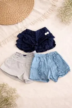 フリル付き半ズボン3点セット✿100cm