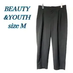 BEAUTY&YOUTH　BY TW TRO 2タック オッドパンツ　ブラックM